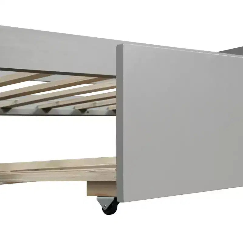 Lit de repos double en bois Whisen Modern Design avec lit gigogne, construction robuste