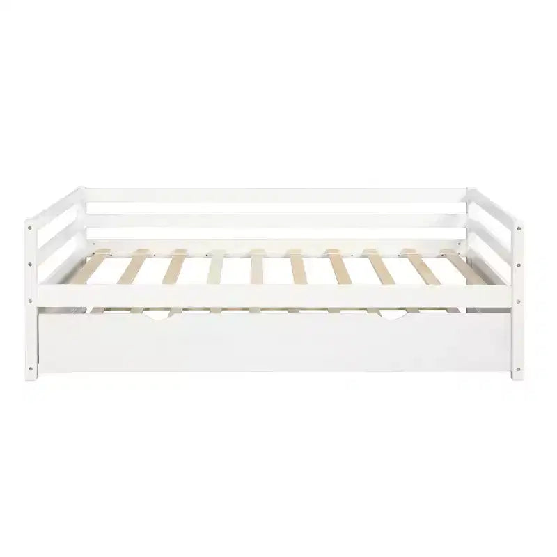 Lit de repos double en bois Whisen Modern Design avec lit gigogne, construction robuste
