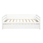 Lit de repos double en bois Whisen Modern Design avec lit gigogne, construction robuste