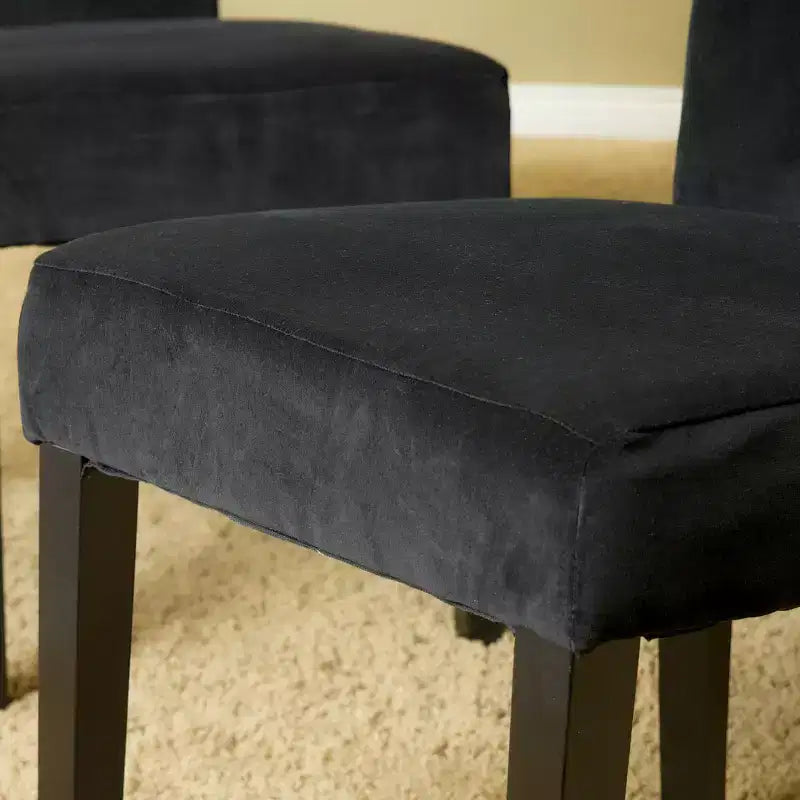 Chaises de salle à manger contemporaines capitonnées à dossier roulé GDFStudio Villere avec pieds effilés (ensemble de 2)