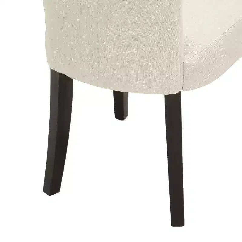 Chaises de salle à manger contemporaines capitonnées à dossier roulé GDFStudio Villere avec pieds effilés (ensemble de 2)