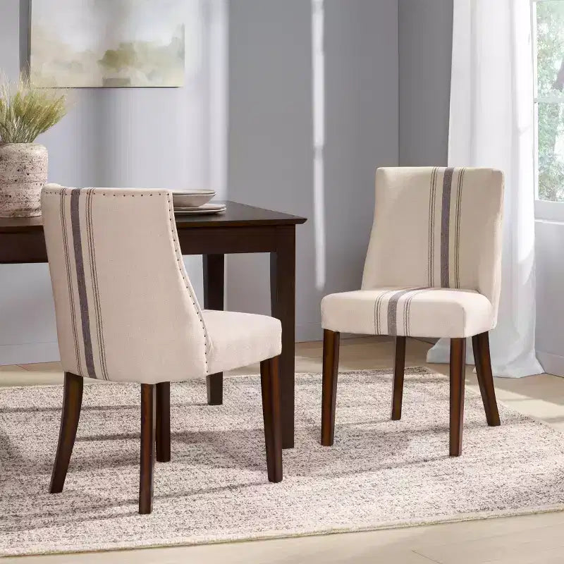 Christopher Knight Home Harman Chaises de salle à manger contemporaines rembourrées en tissu (Lot de 2)