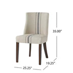 Christopher Knight Home Harman Chaises de salle à manger contemporaines rembourrées en tissu (Lot de 2)