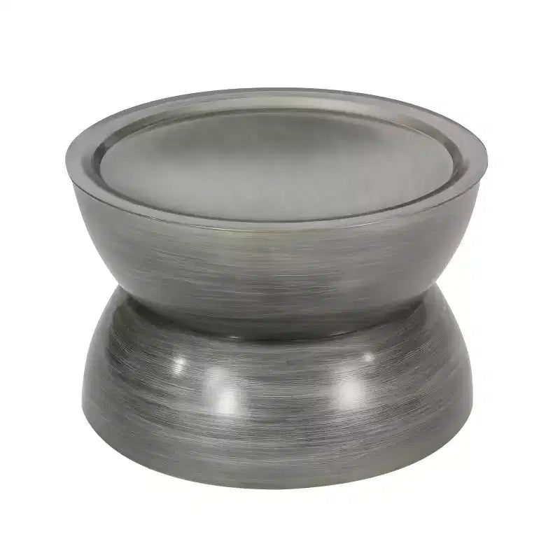 Table basse marteau 24W en métal avec motif sablier, argent antique - Christopher Knight Home