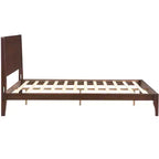 Cadre de lit plateforme en bambou pour lit double/grand lit/très grand lit avec lattes de support en bois, style moderne du milieu du siècle - ModernLuxe
