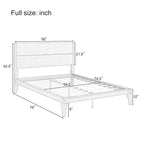 Cadre de lit plateforme en bambou pour lit double/grand lit/très grand lit avec lattes de support en bois, style moderne du milieu du siècle - ModernLuxe
