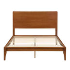 Cadre de lit plateforme en bambou pour lit double/grand lit/très grand lit avec lattes de support en bois, style moderne du milieu du siècle - ModernLuxe
