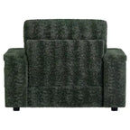 Chauffeuse surdimensionnée en fausse fourrure de lapin Whisen avec pouf de rangement et accoudoirs, canapé-lit rembourré avec porte-gobelets