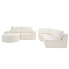 Whisen 141 Grand canapé modulable, canapé sectionnel rembourré avec assise profonde