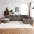 Whisen 141 Grand canapé modulable, canapé sectionnel rembourré avec assise profonde