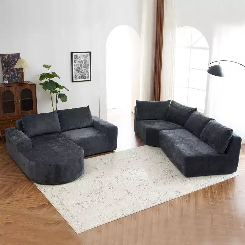 Whisen 141 Grand canapé modulable, canapé sectionnel rembourré avec assise profonde