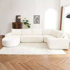 Whisen 141 Grand canapé modulable, canapé sectionnel rembourré avec assise profonde