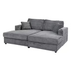 Canapé sectionnel convertible surdimensionné Whisen 86 avec ports USB, porte-gobelets et oreillers décoratifs