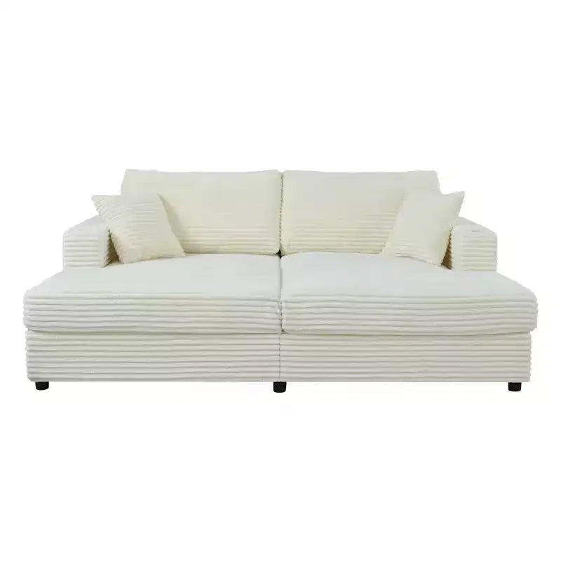 Canapé sectionnel convertible surdimensionné Whisen 86 avec ports USB, porte-gobelets et oreillers décoratifs