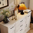 Commode horizontale Famapy Gris Classique : Nombreux espaces de rangement, créant une ambiance élégante à la maison