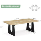 Bureau de direction rectangulaire Lantine avec double piédestal en bois