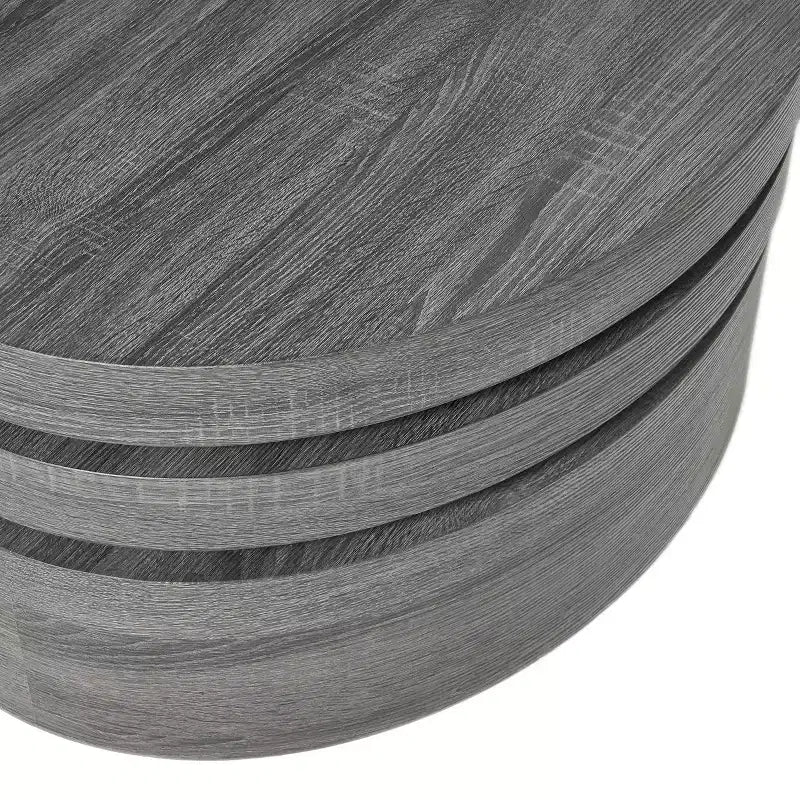 Table basse rotative 32W, ovale, noire - Merax