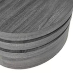Table basse rotative 32W, ovale, noire - Merax