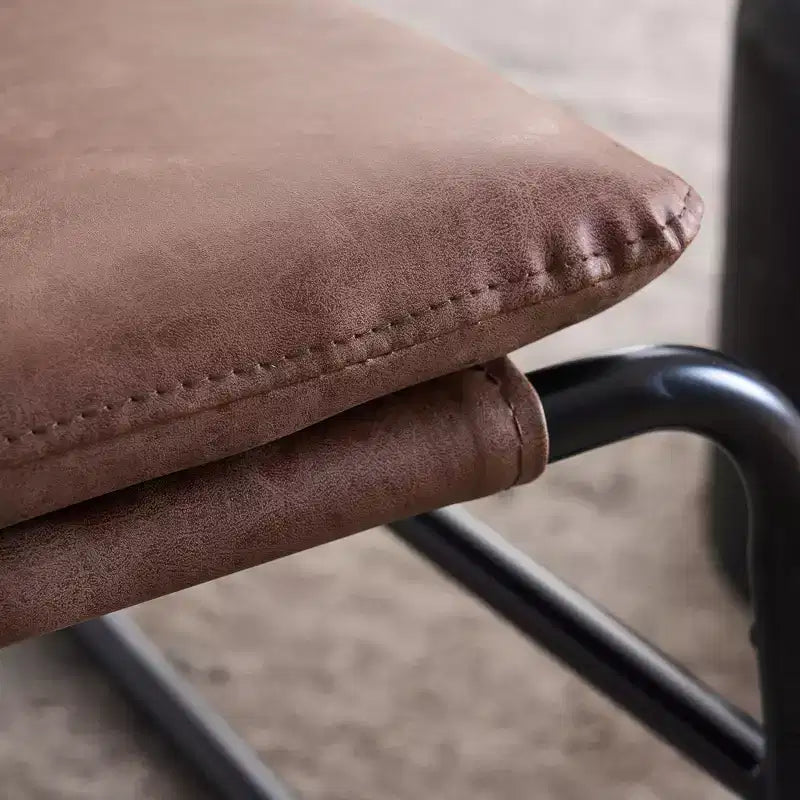 FERPIT Chaise d'appoint à cadre métallique, chaise longue de style minimaliste pour salon, chambre, bureau, appartement avec cadre en métal massif