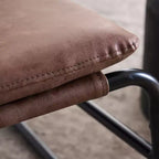 FERPIT Chaise d'appoint à cadre métallique, chaise longue de style minimaliste pour salon, chambre, bureau, appartement avec cadre en métal massif