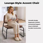 FERPIT Chaise d'appoint à cadre métallique, chaise longue de style minimaliste pour salon, chambre, bureau, appartement avec cadre en métal massif