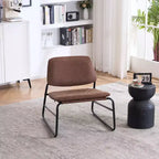 FERPIT Chaise d'appoint à cadre métallique, chaise longue de style minimaliste pour salon, chambre, bureau, appartement avec cadre en métal massif