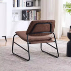 FERPIT Chaise d'appoint à cadre métallique, chaise longue de style minimaliste pour salon, chambre, bureau, appartement avec cadre en métal massif