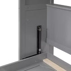 Lit escamotable Whisen Modern Design, se repliant dans une armoire avec étagères, qualité supérieure