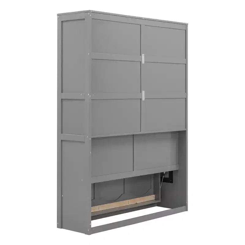 Lit escamotable Whisen Modern Design, se repliant dans une armoire avec étagères, qualité supérieure