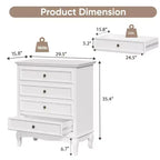 Commode Heynemo à 4 tiroirs, grande commode de rangement avec glissières à billes, idéale pour la chambre, le salon, le couloir, l'entrée.