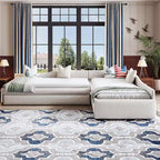 Whisen Upholstered Double Twin Size Daybed with Trundle and Drawer