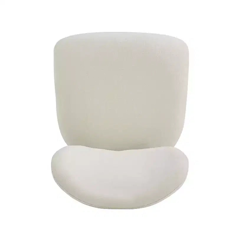 Lot de 2 chaises de salle à manger capitonnées, sans accoudoirs, avec pieds en métal, beige + noir - ModernLuxe