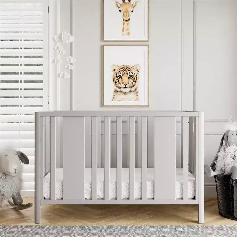 Max et Finn Crawford Lit de bébé évolutif 3-en-1 à barreaux courbés