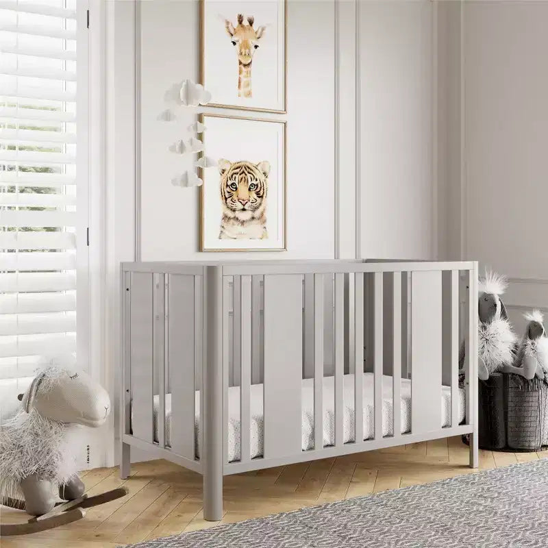 Max et Finn Crawford Lit de bébé évolutif 3-en-1 à barreaux courbés
