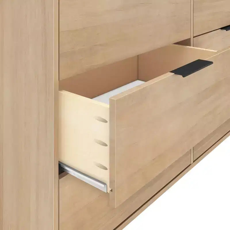 Commode à 6 tiroirs Plank+Beam avec poignées en laiton