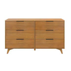 Commode à 6 tiroirs Plank+Beam avec poignées en laiton