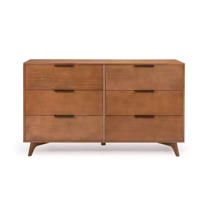 Commode à 6 tiroirs Plank+Beam avec poignées en laiton