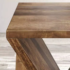 Jofran, table Jasper moderne inclinée en bois massif de manguier Global Archive - Doré