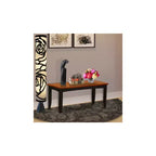 Banc de salle à manger HomeStock avec assise en bois massif, 52x15x17 pouces, noir
