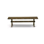 Banc de salle à manger moderne HomeStock X-Style avec siège en bois, 72x15x18 pouces, Espresso
