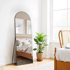 Miroir plein pied PexFix 71x31 Arch en bois massif, miroir au sol, noir