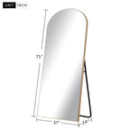 Miroir plein pied PexFix 71x31 Arch en bois massif, miroir au sol, noir