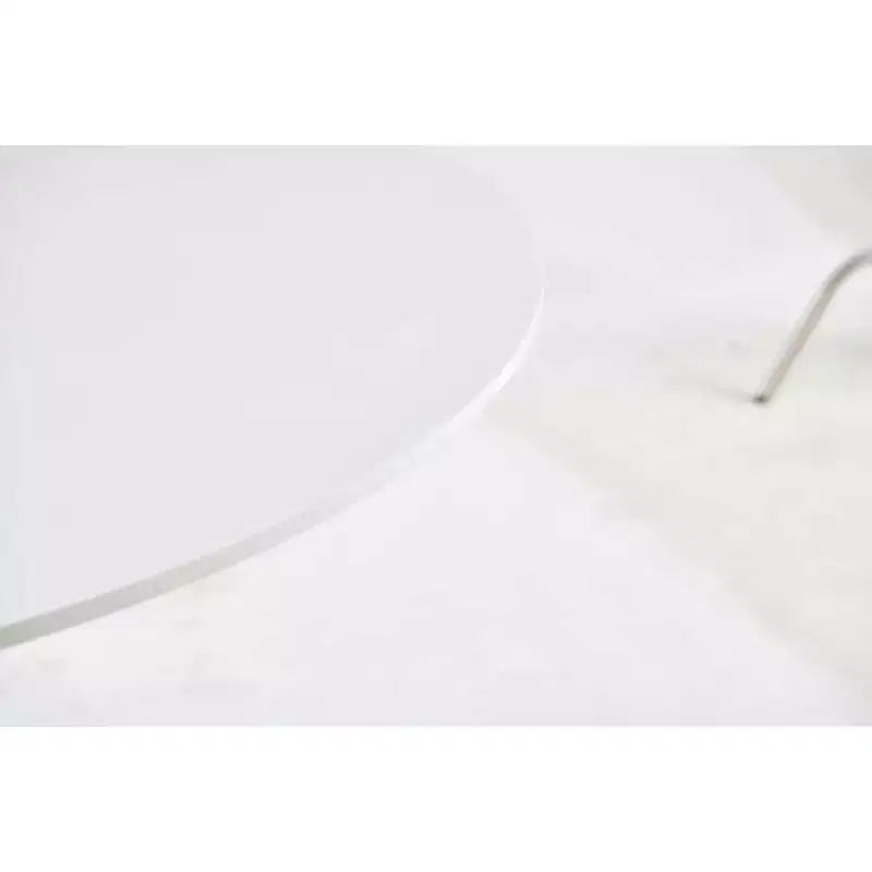 MAYEERTY Table Basse 107 cm Blanche Style Scandinave Piétement Central Croisé