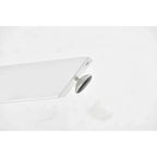 MAYEERTY Table Basse 107 cm Blanche Style Scandinave Piétement Central Croisé