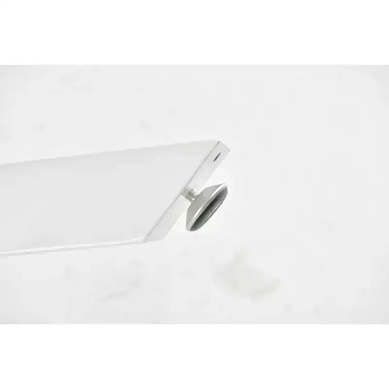 MAYEERTY Table Basse 107 cm Blanche Style Scandinave Piétement Central Croisé