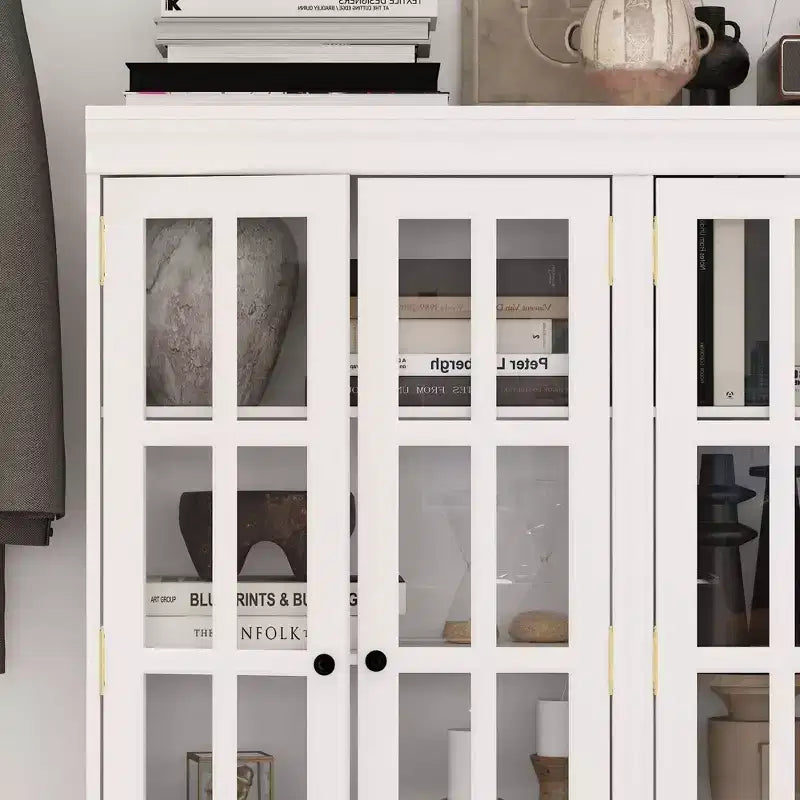 Vitrine en verre trempé tendance Famapy Blanc Libérez le potentiel de votre intérieur