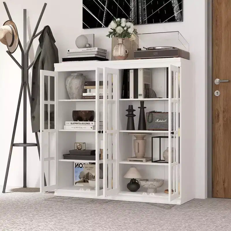 Vitrine en verre trempé tendance Famapy Blanc Libérez le potentiel de votre intérieur