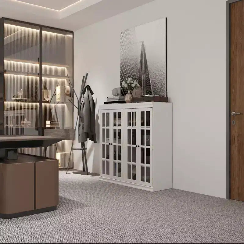 Vitrine en verre trempé tendance Famapy Blanc Libérez le potentiel de votre intérieur