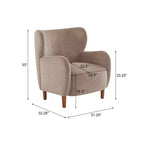 Fauteuils d'appoint en velours Christopher Knight Home Raven, avec dossier à oreilles, pour l'intérieur
