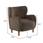 Fauteuils d'appoint en velours Christopher Knight Home Raven, avec dossier à oreilles, pour l'intérieur